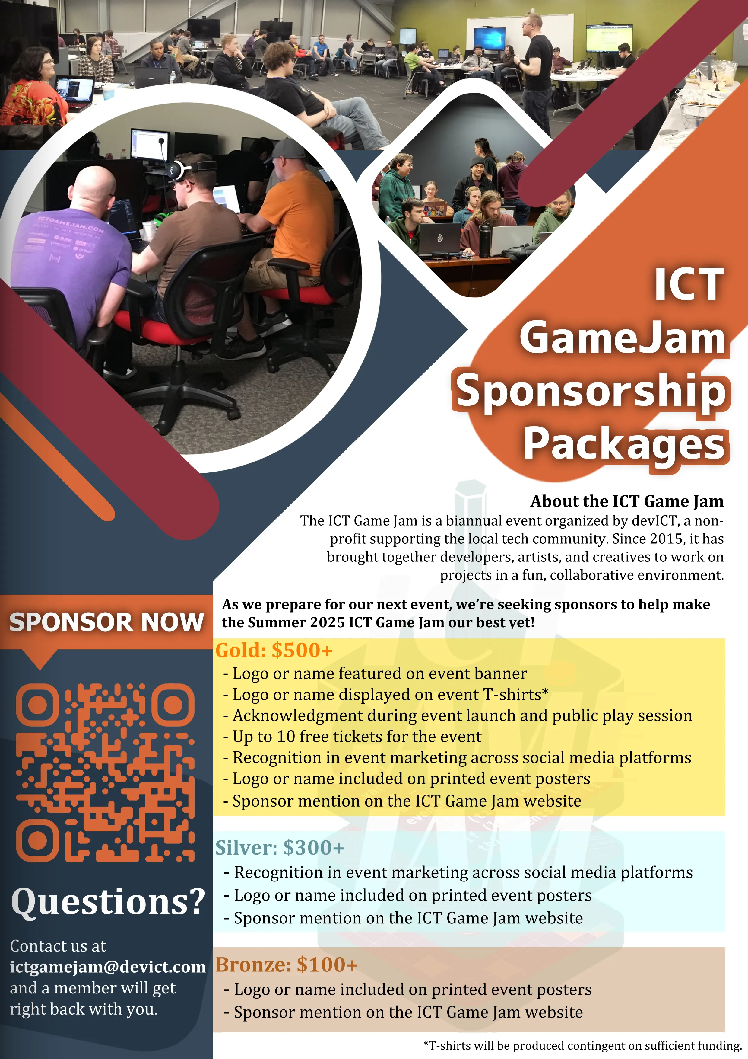 Sponsorship packages handout page 1.